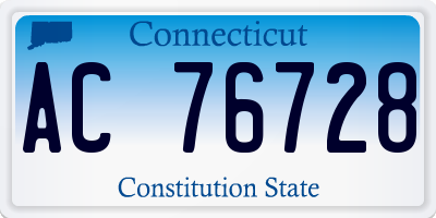 CT license plate AC76728
