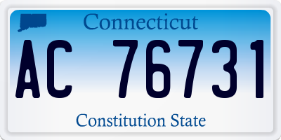 CT license plate AC76731