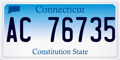 CT license plate AC76735