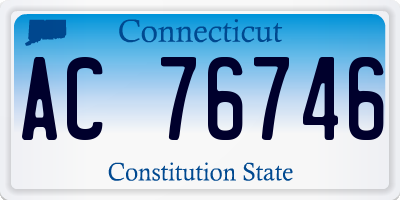 CT license plate AC76746