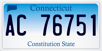 CT license plate AC76751