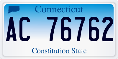 CT license plate AC76762