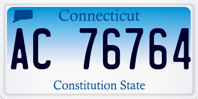 CT license plate AC76764