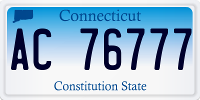 CT license plate AC76777