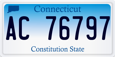 CT license plate AC76797