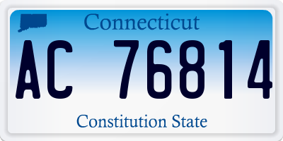 CT license plate AC76814