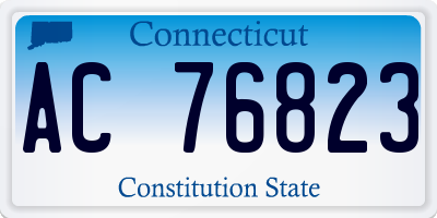 CT license plate AC76823