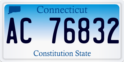 CT license plate AC76832