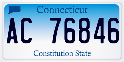 CT license plate AC76846