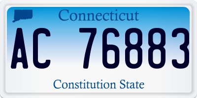 CT license plate AC76883
