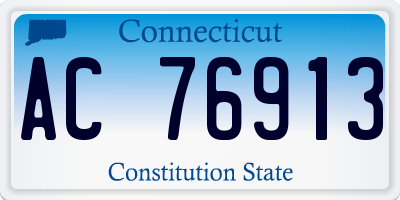 CT license plate AC76913