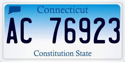CT license plate AC76923
