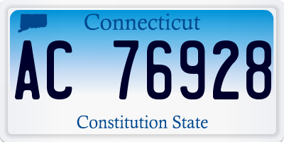 CT license plate AC76928