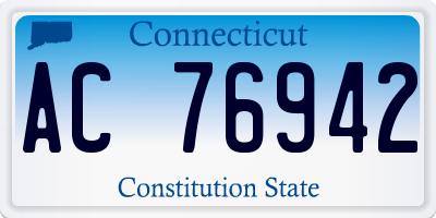 CT license plate AC76942
