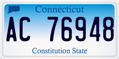 CT license plate AC76948