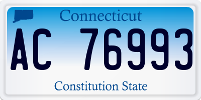 CT license plate AC76993