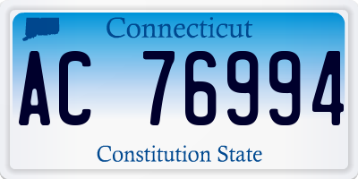 CT license plate AC76994