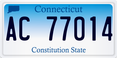 CT license plate AC77014