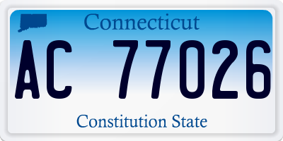 CT license plate AC77026