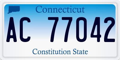 CT license plate AC77042