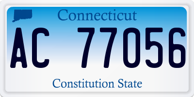 CT license plate AC77056