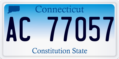 CT license plate AC77057