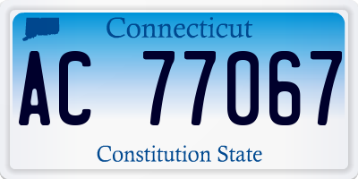 CT license plate AC77067