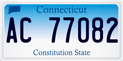 CT license plate AC77082