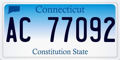 CT license plate AC77092