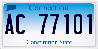 CT license plate AC77101