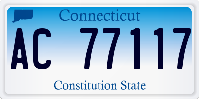 CT license plate AC77117