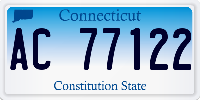 CT license plate AC77122