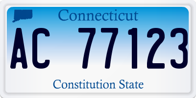 CT license plate AC77123