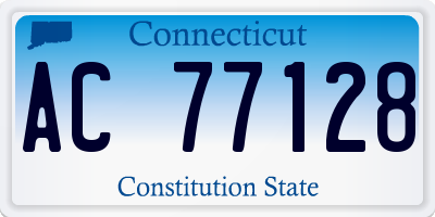 CT license plate AC77128
