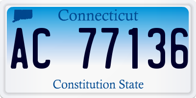CT license plate AC77136