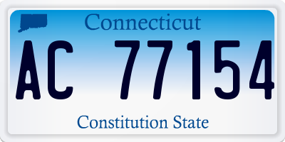 CT license plate AC77154