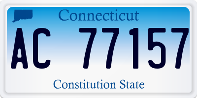CT license plate AC77157