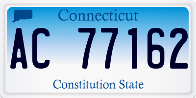 CT license plate AC77162