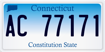 CT license plate AC77171