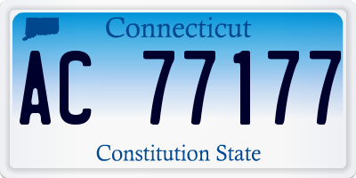 CT license plate AC77177