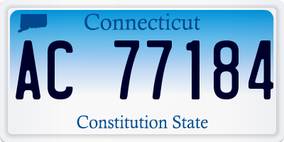 CT license plate AC77184