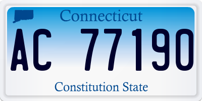 CT license plate AC77190