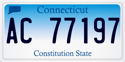 CT license plate AC77197