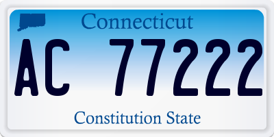 CT license plate AC77222