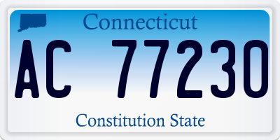 CT license plate AC77230