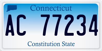 CT license plate AC77234