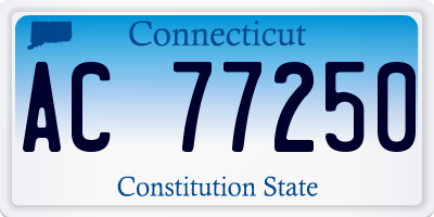 CT license plate AC77250
