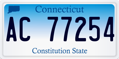 CT license plate AC77254