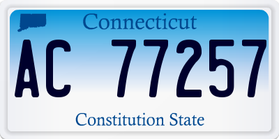 CT license plate AC77257