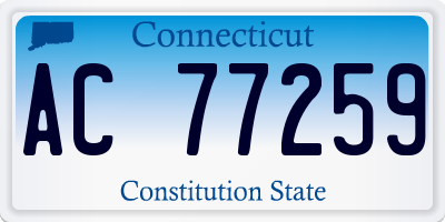 CT license plate AC77259